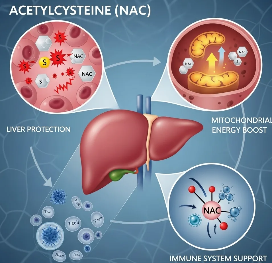 Os Benefícios da N-Acetilcisteína (NAC) durante o Ciclo - Featured image for article about steroid education