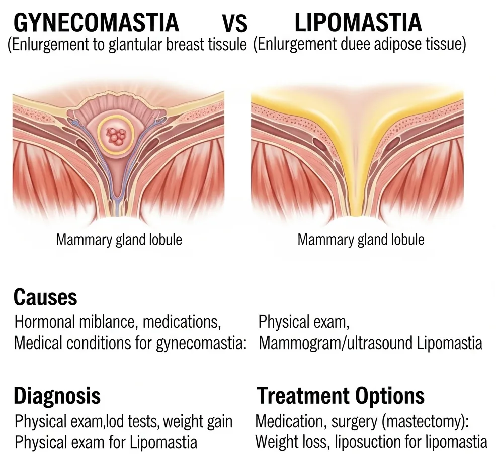 Ginecomastia vs. Lipomastia: Um Guia Abrangente - Featured image for article about steroid education