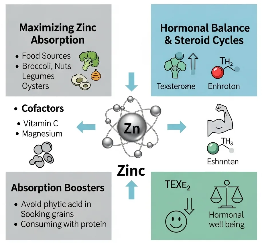 Maximizando o Zinco para a Saúde Hormonal - Featured image for article about steroid education
