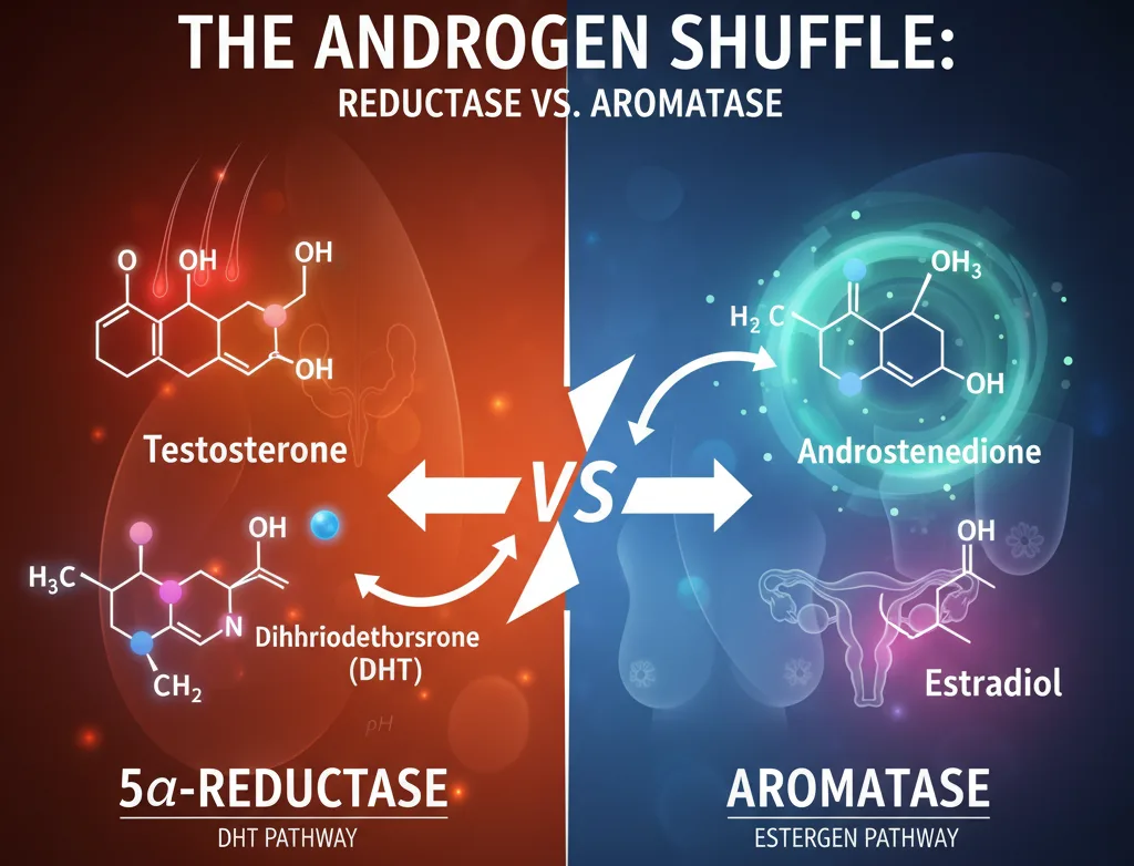 Il Ballo degli Androgeni: 5α-Reduttasi vs. Aromatasi - Featured image