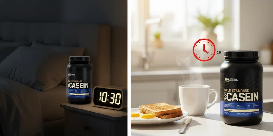 Casein Protein vor dem Schlafengehen: Mythos oder Magie für Muskelwachstum? - Featured image