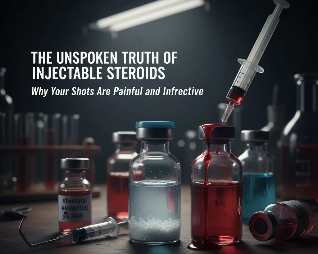 Esteroides Injetáveis: Por que Suas Injeções São Dolorosas e Ineficazes - Featured image for article about steroid education