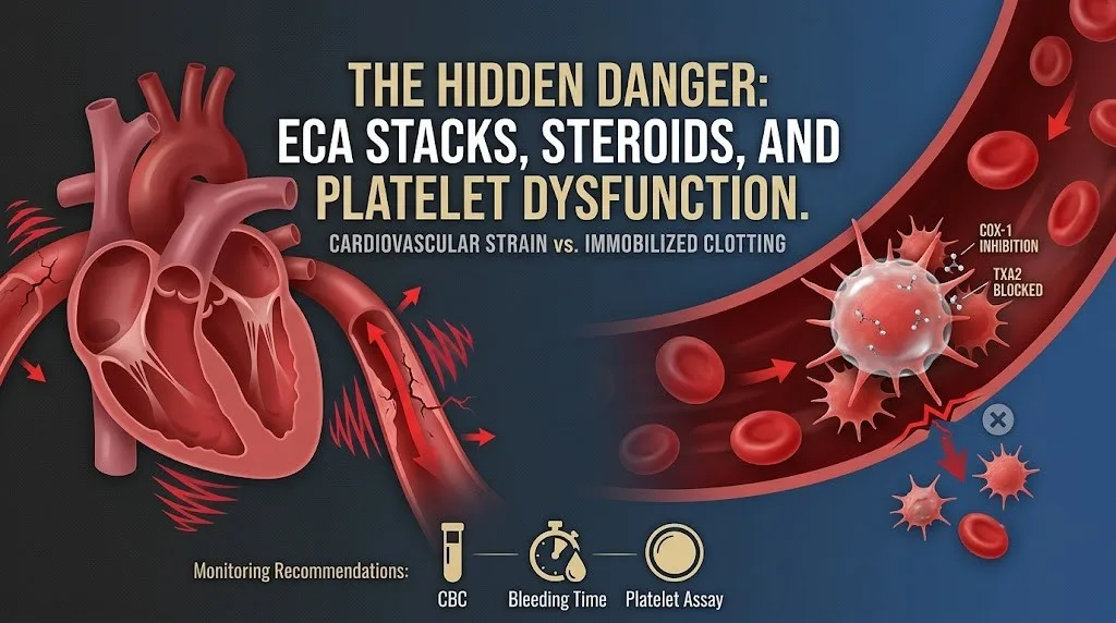 Die verborgene Gefahr des ECA-Stacks im unterstützten Sport: Kardiovaskuläre Belastung und Thrombozytendysfunktion - Featured image